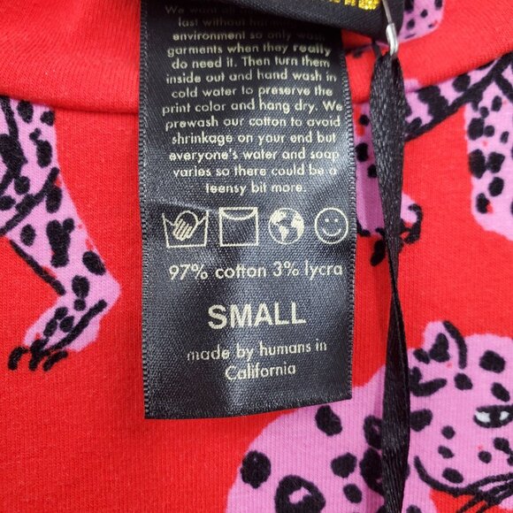 Nooworks Sondler Cat Mock Neck Short Sleeve T Shirt Top Women Size Small NWT - Picture 3 of 10